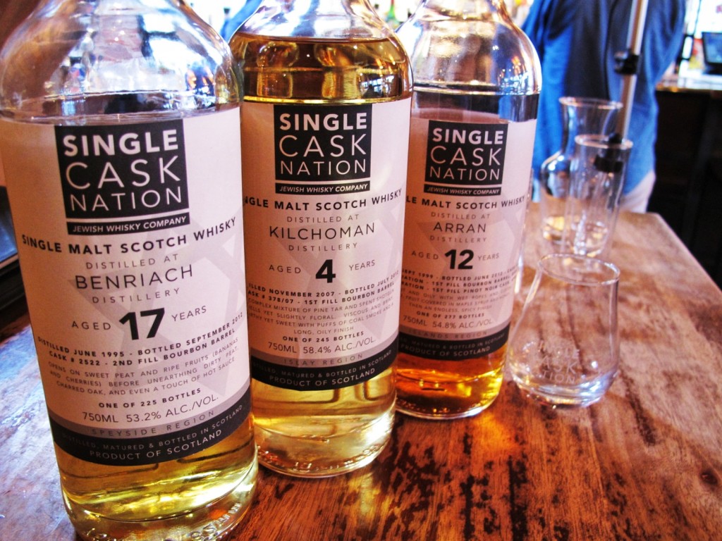 The Single Cask Nation's BenRiach 17 on the left.