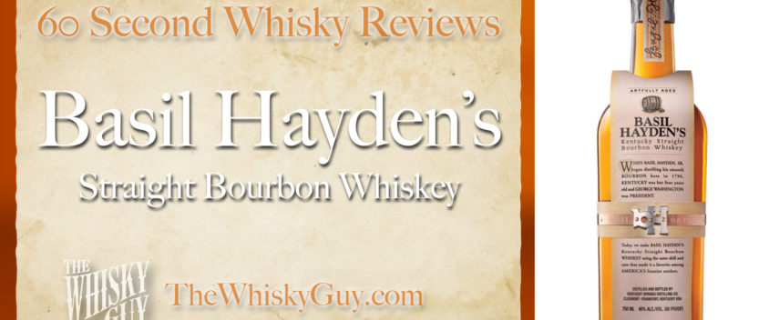 Does Basil Hayden’s Straight Bourbon Whiskey belong in your liquor cabinet? Is it worth the price at the bar? Give The Whisky Guy 60 seconds and find out! In just 60 seconds, The Whisky Guy reviews Irish Whiskey, Scotch Whisky, Single Malt, Canadian Whisky, Bourbon Whiskey, Japanese Whisky and other whiskies from around the world. Find more at TheWhiskyGuy.com. All original content © Ari Shapiro - TheWhiskyGuy.com