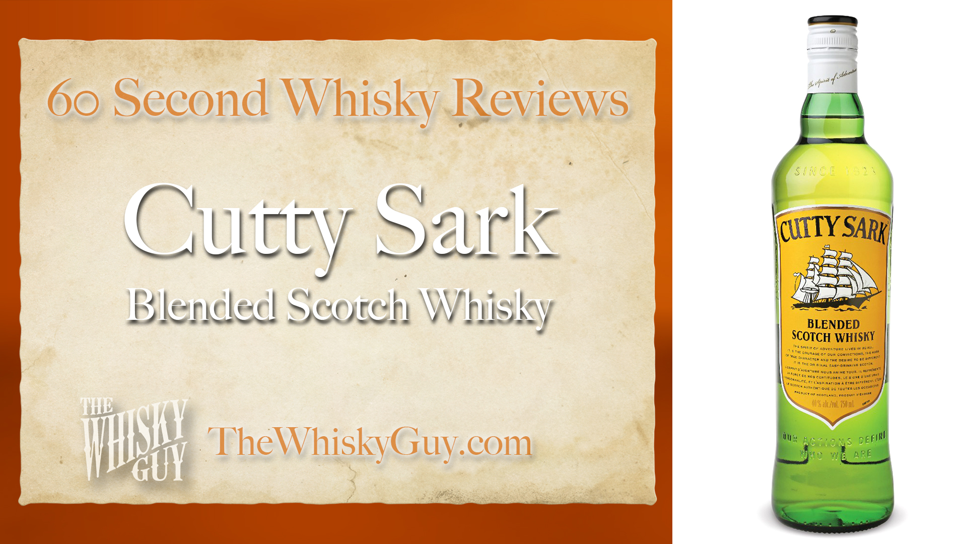 Cutty Sark Blended Scotch Whisky In 60 Seconds