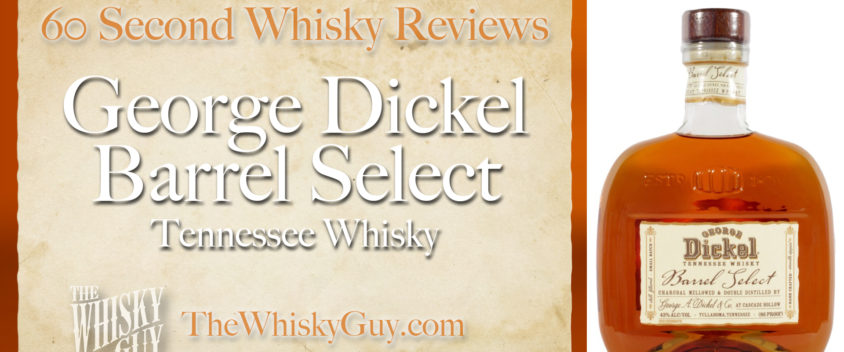 Does George Dickel Barrel Select Tennessee Whisky belong in your liquor cabinet? Is it worth the price at the bar? Give The Whisky Guy 60 seconds and find out! In just 60 seconds, The Whisky Guy reviews Irish Whiskey, Scotch Whisky, Single Malt, Canadian Whisky, Bourbon Whiskey, Japanese Whisky and other whiskies from around the world. Find more at TheWhiskyGuy.com. All original content © Ari Shapiro - TheWhiskyGuy.com