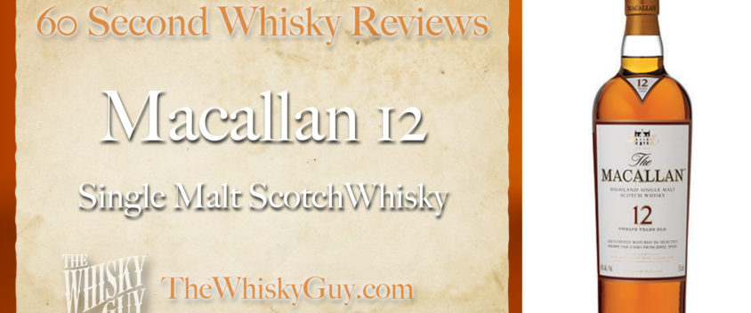 Does Macallan 12 Single Malt Scotch Whisky belong in your liquor cabinet? Is it worth the price at the bar? Give The Whisky Guy 60 seconds and find out! In just 60 seconds, The Whisky Guy reviews Irish Whiskey, Scotch Whisky, Single Malt, Canadian Whisky, Bourbon Whiskey, Japanese Whisky and other whiskies from around the world. Find more at TheWhiskyGuy.com. All original content © Ari Shapiro - TheWhiskyGuy.com