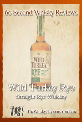 Should you spend your money on Wild Turkey Straight Rye Whiskey? Find out in 60 Seconds in Whisky Review #35 from TheWhiskyGuy! Watch and Subscribe at TheWhiskyGuy.com/YouTube