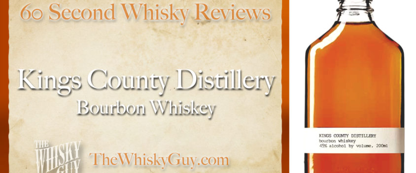 Does Kings County Distillery Bourbon Whiskey belong in your liquor cabinet? Is it worth the price at the bar? Give The Whisky Guy 60 seconds and find out! In just 60 seconds, The Whisky Guy reviews Irish Whiskey, Scotch Whisky, Single Malt, Canadian Whisky, Bourbon Whiskey, Japanese Whisky and other whiskies from around the world. Find more at TheWhiskyGuy.com. All original content © Ari Shapiro - TheWhiskyGuy.com