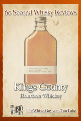 Should you spend your money on Kings County Distillery Bourbon Whiskey? Find out in 60 Seconds in Whisky Review #36 from TheWhiskyGuy! Watch and Subscribe at TheWhiskyGuy.com/YouTube