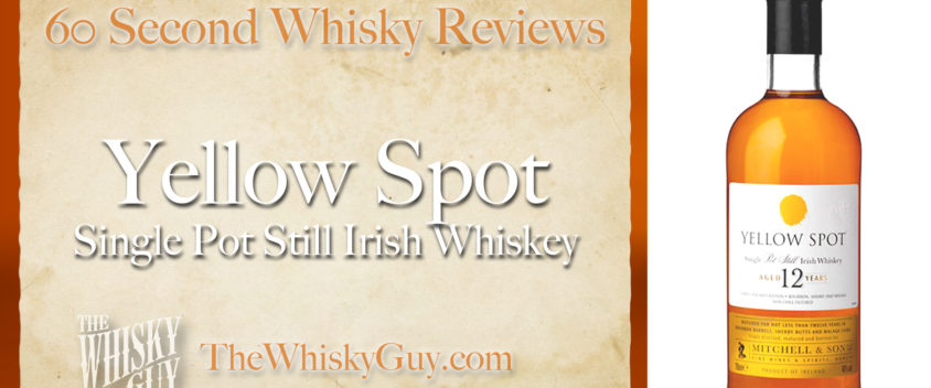 Does Yellow Spot Irish Whiskey belong in your liquor cabinet? Is it worth the price at the bar? Give The Whisky Guy 60 seconds and find out! In just 60 seconds, The Whisky Guy reviews Irish Whiskey, Scotch Whisky, Single Malt, Canadian Whisky, Bourbon Whiskey, Japanese Whisky and other whiskies from around the world. Find more at TheWhiskyGuy.com. All original content © Ari Shapiro - TheWhiskyGuy.com
