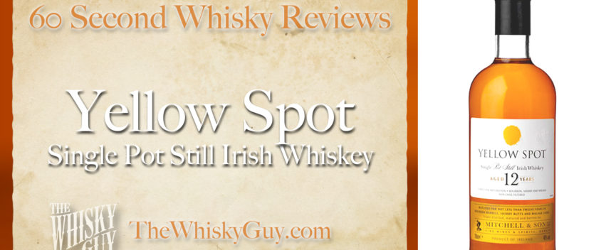 60 Second Whisky Reviews #39 – Yellow Spot Irish Whiskey Does Yellow Spot Irish Whiskey belong in your liquor cabinet? Is it worth the price at the bar? Give The Whisky Guy 60 seconds and find out! In just 60 seconds, The Whisky Guy reviews Irish Whiskey, Scotch Whisky, Single Malt, Canadian Whisky, Bourbon Whiskey, Japanese Whisky and other whiskies from around the world. Find more at TheWhiskyGuy.com. All original content © Ari Shapiro - TheWhiskyGuy.com