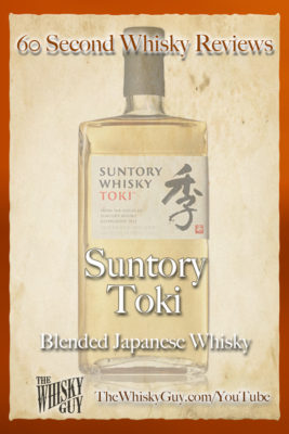 Should you spend your money on Suntory Toki Blended Japanese Whisky? Find out in 60 Seconds in Whisky Review #43 from TheWhiskyGuy! Watch and Subscribe at TheWhiskyGuy.com/YouTube