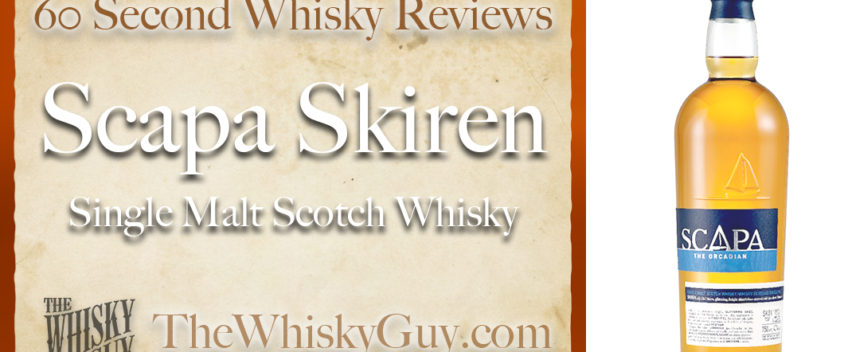 Scapa Skiren Single Malt Scotch Whisky – 60 Second Whisky Review #048 Does Scapa Skiren Single Malt Scotch Whisky belong in your liquor cabinet? Is it worth the price at the bar? Give The Whisky Guy 60 seconds and find out! In just 60 seconds, The Whisky Guy reviews Irish Whiskey, Scotch Whisky, Single Malt, Canadian Whisky, Bourbon Whiskey, Japanese Whisky and other whiskies from around the world. Find more at TheWhiskyGuy.com. All original content © Ari Shapiro - TheWhiskyGuy.com