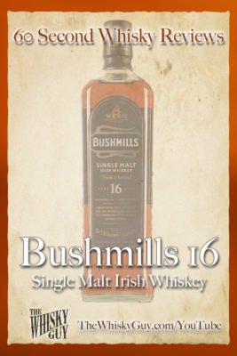 Should you spend your money on Bushmills 16 Single Malt Irish Whiskey? Find out in 60 Seconds in Whisky Review #051 from TheWhiskyGuy! Watch and Subscribe at TheWhiskyGuy.com/YouTube