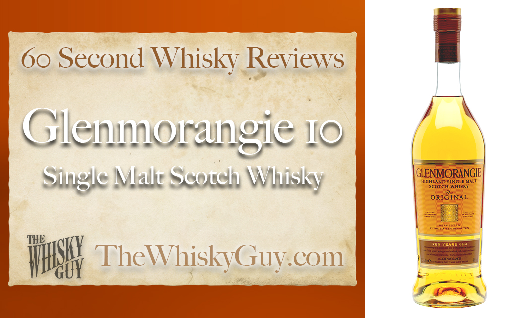Does Glenmorangie 10 Single Malt Scotch Whisky belong in your liquor cabinet? Is it worth the price at the bar? Give The Whisky Guy 60 seconds and find out! In just 60 seconds, The Whisky Guy reviews Irish Whiskey, Scotch Whisky, Single Malt, Canadian Whisky, Bourbon Whiskey, Japanese Whisky and other whiskies from around the world. Find more at TheWhiskyGuy.com. All original content © Ari Shapiro - TheWhiskyGuy.com