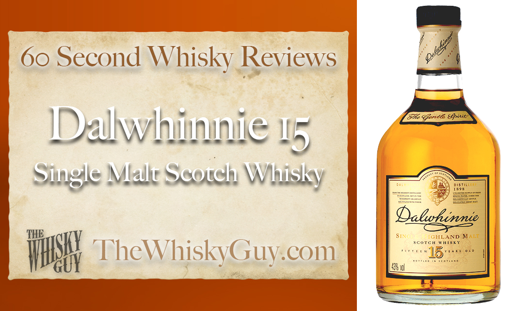 Does Dalwhinnie 15 Single Malt Scotch Whisky belong in your liquor cabinet? Is it worth the price at the bar? Give The Whisky Guy 60 seconds and find out! In just 60 seconds, The Whisky Guy reviews Irish Whiskey, Scotch Whisky, Single Malt, Canadian Whisky, Bourbon Whiskey, Japanese Whisky and other whiskies from around the world. Find more at TheWhiskyGuy.com. All original content © Ari Shapiro - TheWhiskyGuy.com