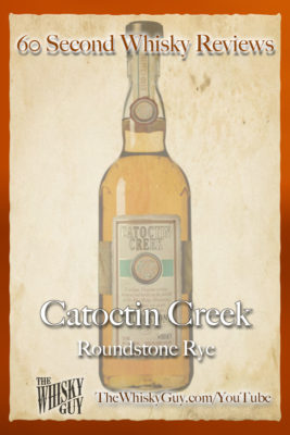 Should you spend your money on Catoctin Creek Roundstone Rye 92 Proof Whiskey? Find out in 60 Seconds in Whisky Review #056 from TheWhiskyGuy! Watch and Subscribe at TheWhiskyGuy.com/YouTube