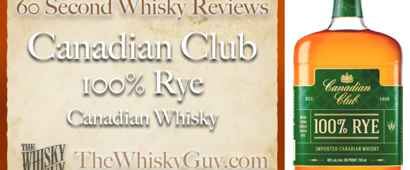 Canadian Club 100% Rye Canadian Whisky – 60 Second Whisky Review #060 Does Canadian Club 100% Rye Canadian Whisky belong in your liquor cabinet? Is it worth the price at the bar? Give The Whisky Guy 60 seconds and find out! In just 60 seconds, The Whisky Guy reviews Irish Whiskey, Scotch Whisky, Single Malt, Canadian Whisky, Bourbon Whiskey, Japanese Whisky and other whiskies from around the world. Find more at TheWhiskyGuy.com. All original content © Ari Shapiro - TheWhiskyGuy.com