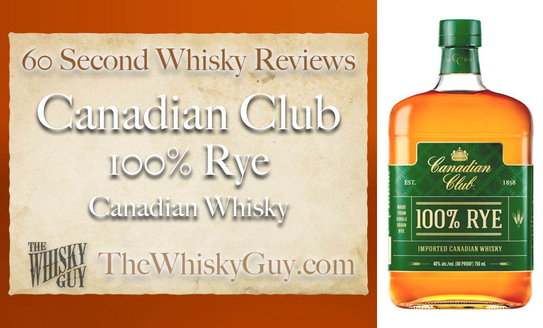 Does Canadian Club 100% Rye Canadian Whisky belong in your liquor cabinet? Is it worth the price at the bar? Give The Whisky Guy 60 seconds and find out! In just 60 seconds, The Whisky Guy reviews Irish Whiskey, Scotch Whisky, Single Malt, Canadian Whisky, Bourbon Whiskey, Japanese Whisky and other whiskies from around the world. Find more at TheWhiskyGuy.com. All original content © Ari Shapiro - TheWhiskyGuy.com