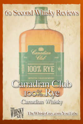 Should you spend your money on Canadian Club 100% Rye Canadian Whisky? Find out in 60 Seconds in Whisky Review #060 from TheWhiskyGuy! Watch and Subscribe at TheWhiskyGuy.com/YouTube