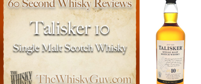 Talisker 10 Single Malt Scotch Whisky – 60 Second Whisky Review #062 Does Talisker 10 Single Malt Scotch Whisky belong in your liquor cabinet? Is it worth the price at the bar? Give The Whisky Guy 60 seconds and find out! In just 60 seconds, The Whisky Guy reviews Irish Whiskey, Scotch Whisky, Single Malt, Canadian Whisky, Bourbon Whiskey, Japanese Whisky and other whiskies from around the world. Find more at TheWhiskyGuy.com. All original content © Ari Shapiro - TheWhiskyGuy.com