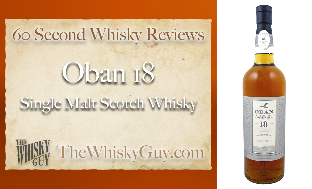 If Oban 14 is in the middle and Oban Distillers Edition leans toward the salty side, Oban 18 leans back to the luscious and fruity. But does it belong in your whisky cabinet? Give me 60 seconds and find out as The Whisky Guy tastes Oban 18 Single Malt Scotch Whisky! Dedicated to Evan Cattanach - Former Distillery Manager of the Oban Distillery. Watch and Subscribe to all 60 Second Whisky Reviews at http://TheWhiskyGuy.com/YouTube