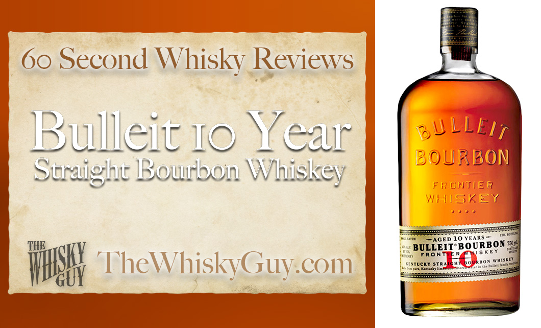 Does Bulleit 10 Year Straight Bourbon Whiskey belong in your liquor cabinet? Is it worth the price at the bar? Give The Whisky Guy 60 seconds and find out! In just 60 seconds, The Whisky Guy reviews Irish Whiskey, Scotch Whisky, Single Malt, Canadian Whisky, Bourbon Whiskey, Japanese Whisky and other whiskies from around the world. Find more at TheWhiskyGuy.com. All original content © Ari Shapiro - TheWhiskyGuy.com