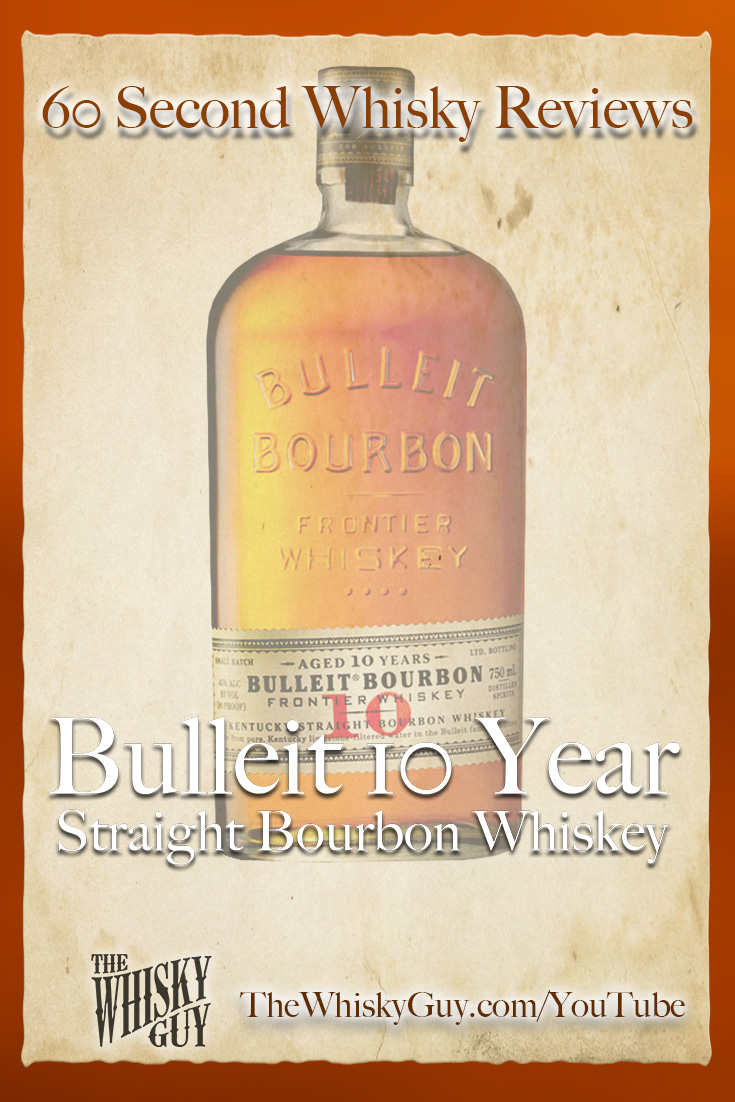 Should you spend your money on Bulleit 10 Year Straight Bourbon Whiskey? Find out in 60 Seconds in Whisky Review #074 from TheWhiskyGuy! Watch and Subscribe at TheWhiskyGuy.com/YouTube