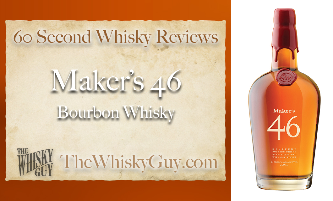 Does Maker’s 46 Barrel Finished Bourbon Whisky belong in your liquor cabinet? Is it worth the price at the bar? Give The Whisky Guy 60 seconds and find out! In just 60 seconds, The Whisky Guy reviews Irish Whiskey, Scotch Whisky, Single Malt, Canadian Whisky, Bourbon Whiskey, Japanese Whisky and other whiskies from around the world. Find more at TheWhiskyGuy.com. All original content © Ari Shapiro - TheWhiskyGuy.com