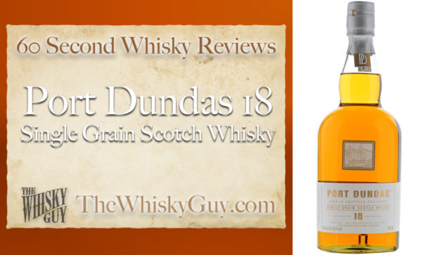 Does Port Dundas 18 Single Grain Scotch Whisky belong in your liquor cabinet? Is it worth the price at the bar? Give The Whisky Guy 60 seconds and find out! In just 60 seconds, The Whisky Guy reviews Irish Whiskey, Scotch Whisky, Single Malt, Canadian Whisky, Bourbon Whiskey, Japanese Whisky and other whiskies from around the world. Find more at TheWhiskyGuy.com. All original content © Ari Shapiro - TheWhiskyGuy.com