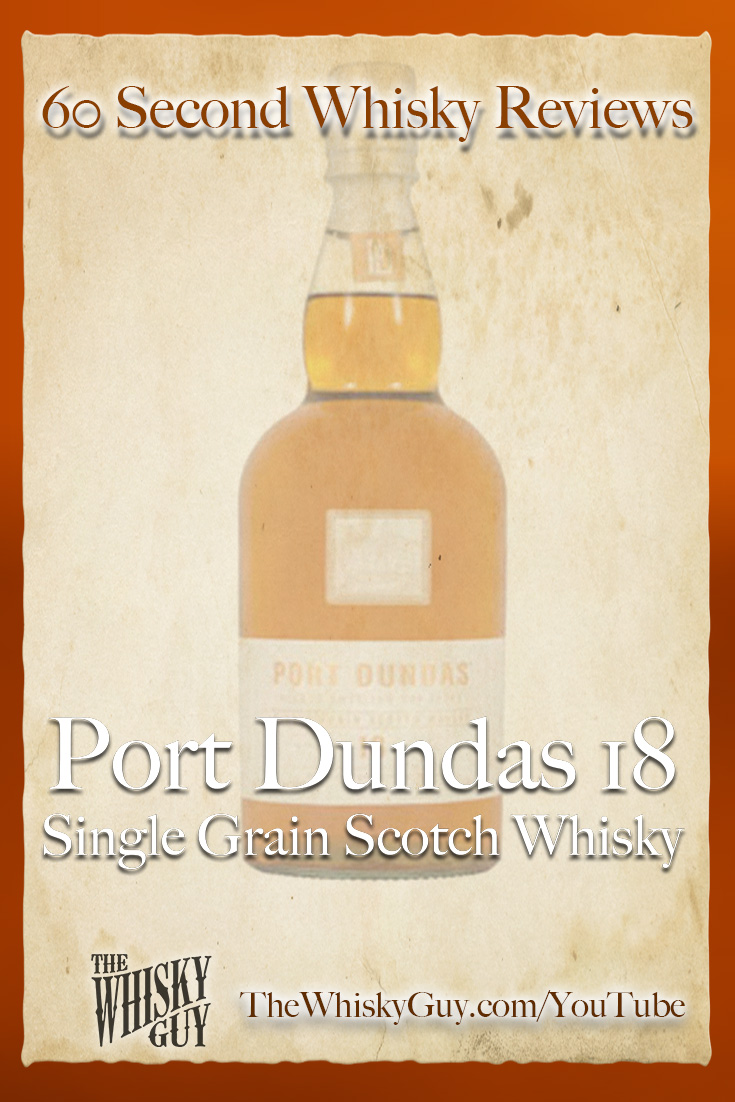 Should you spend your money on Port Dundas 18 Single Grain Scotch Whisky? Find out in 60 Seconds in Whisky Review #077 from TheWhiskyGuy! Watch and Subscribe at TheWhiskyGuy.com/YouTube