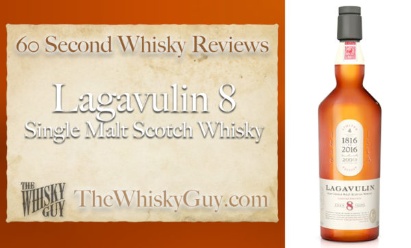 Does Lagavulin 8 Single Malt Scotch Whisky belong in your liquor cabinet?  Is it worth the price at the bar? Give The Whisky Guy 60 seconds and find out!  In just 60 seconds, The Whisky Guy reviews Irish Whiskey, Scotch Whisky, Single Malt, Canadian Whisky, Bourbon Whiskey, Japanese Whisky and other whiskies from around the world. Find more at TheWhiskyGuy.com.  All original content © Ari Shapiro - TheWhiskyGuy.com