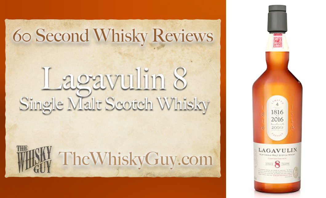 Does Lagavulin 8 Single Malt Scotch Whisky belong in your liquor cabinet? Is it worth the price at the bar? Give The Whisky Guy 60 seconds and find out! In just 60 seconds, The Whisky Guy reviews Irish Whiskey, Scotch Whisky, Single Malt, Canadian Whisky, Bourbon Whiskey, Japanese Whisky and other whiskies from around the world. Find more at TheWhiskyGuy.com. All original content © Ari Shapiro - TheWhiskyGuy.com