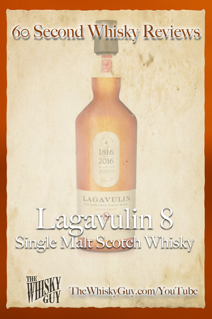 Should you spend your money on Lagavulin 8 Single Malt Scotch Whisky? Find out in 60 Seconds in Whisky Review #078 from TheWhiskyGuy! Watch and Subscribe at TheWhiskyGuy.com/YouTube