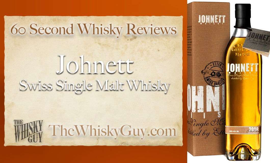 Does Johnett Swiss Single Malt Whisky belong in your liquor cabinet? Is it worth the price at the bar? Give The Whisky Guy 60 seconds and find out! In just 60 seconds, The Whisky Guy reviews Irish Whiskey, Scotch Whisky, Single Malt, Canadian Whisky, Bourbon Whiskey, Japanese Whisky and other whiskies from around the world. Find more at TheWhiskyGuy.com. All original content © Ari Shapiro - TheWhiskyGuy.com