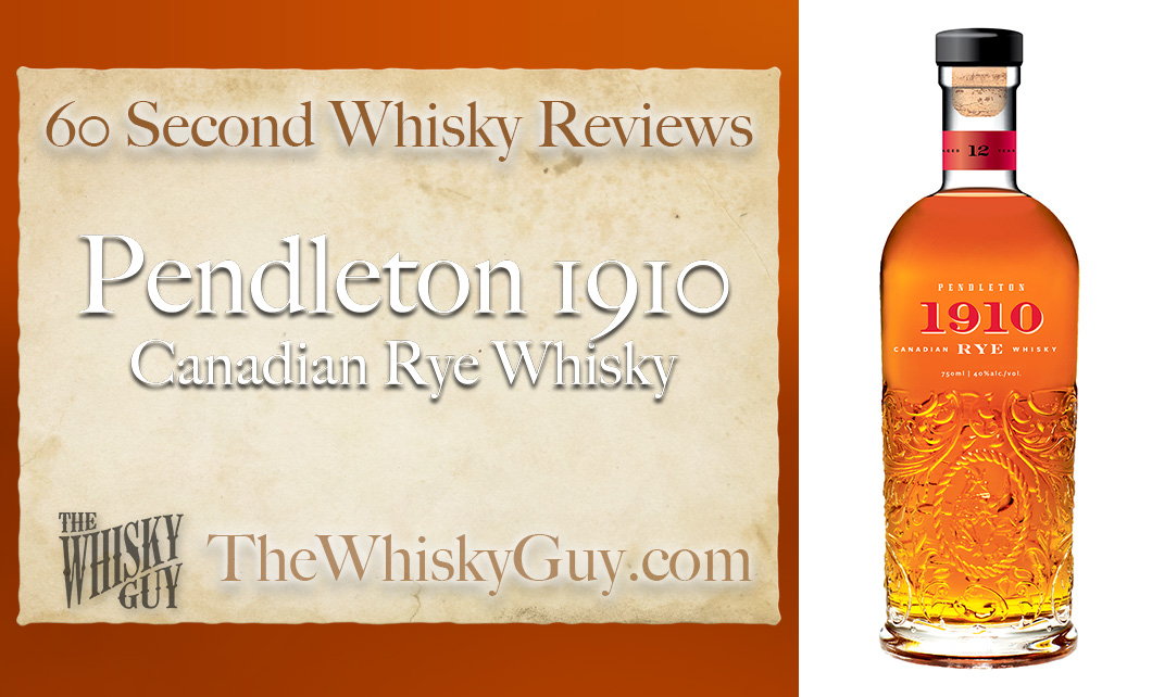 Does Pendleton 1910 Canadian Rye Whisky belong in your liquor cabinet? Is it worth the price at the bar? Give The Whisky Guy 60 seconds and find out! In just 60 seconds, The Whisky Guy reviews Irish Whiskey, Scotch Whisky, Single Malt, Canadian Whisky, Bourbon Whiskey, Japanese Whisky and other whiskies from around the world. Find more at TheWhiskyGuy.com. All original content © Ari Shapiro - TheWhiskyGuy.com