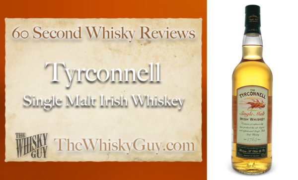 Does Tyrconnell Single Malt Irish Whiskey belong in your liquor cabinet?  Is it worth the price at the bar? Give The Whisky Guy 60 seconds and find out!  In just 60 seconds, The Whisky Guy reviews Irish Whiskey, Scotch Whisky, Single Malt, Canadian Whisky, Bourbon Whiskey, Japanese Whisky and other whiskies from around the world. Find more at TheWhiskyGuy.com.  All original content © Ari Shapiro - TheWhiskyGuy.com