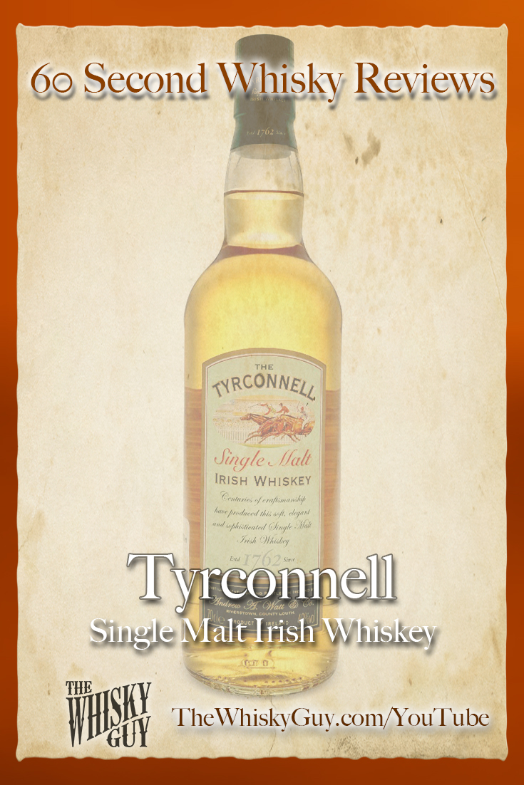 Should you spend your money on Tyrconnell Irish Single Malt Whiskey? Find out in 60 Seconds in Whisky Review #082 from TheWhiskyGuy! Watch and Subscribe at TheWhiskyGuy.com/YouTube