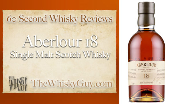 Does Aberlour 18 Single Malt Scotch Whisky belong in your liquor cabinet? Is it worth the price at the bar? Give The Whisky Guy 60 seconds and find out! In just 60 seconds, The Whisky Guy reviews Irish Whiskey, Scotch Whisky, Single Malt, Canadian Whisky, Bourbon Whiskey, Japanese Whisky and other whiskies from around the world. Find more at TheWhiskyGuy.com. All original content © Ari Shapiro - TheWhiskyGuy.com