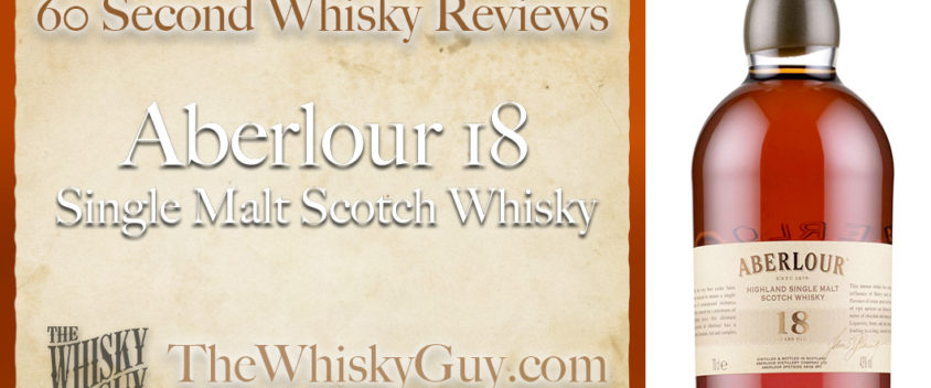Does Aberlour 18 Single Malt Scotch Whisky belong in your liquor cabinet? Is it worth the price at the bar? Give The Whisky Guy 60 seconds and find out! In just 60 seconds, The Whisky Guy reviews Irish Whiskey, Scotch Whisky, Single Malt, Canadian Whisky, Bourbon Whiskey, Japanese Whisky and other whiskies from around the world. Find more at TheWhiskyGuy.com. All original content © Ari Shapiro - TheWhiskyGuy.com