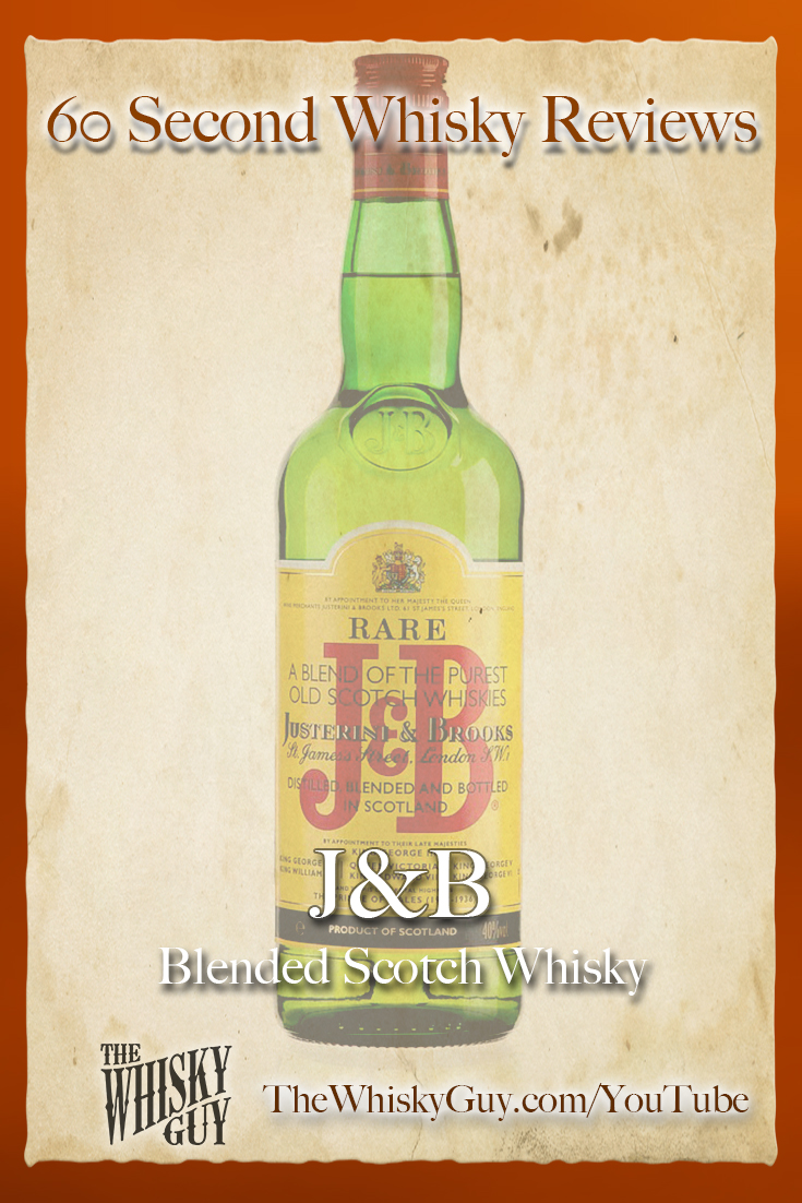 Should you spend your money on J&B Blended Scotch Whisky? Find out in 60 Seconds in Whisky Review #086 from TheWhiskyGuy! Watch and Subscribe at TheWhiskyGuy.com/YouTube