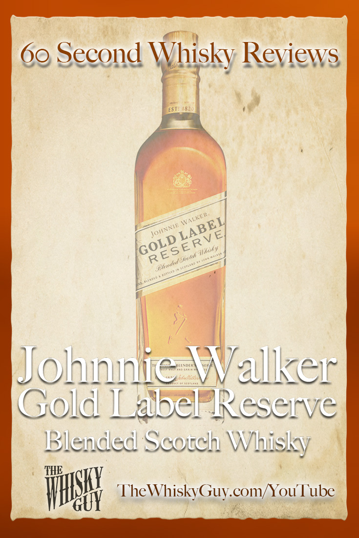 Should you spend your money on Johnnie Walker Gold Label Reserve Blended Scotch Whisky? Find out in 60 Seconds in Whisky Review #090 from TheWhiskyGuy! Watch and Subscribe at TheWhiskyGuy.com/YouTube