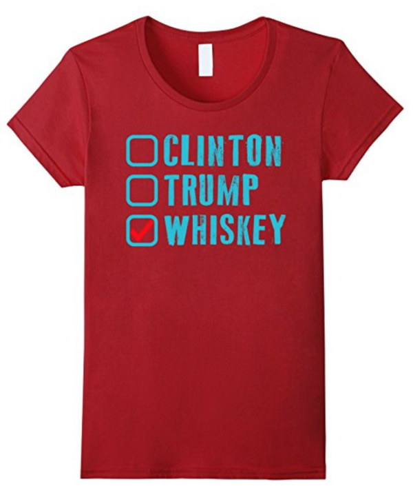 2016 - The Year Whiskey Won! No matter what the polls say, make the right choice and Vote Whiskey! These 100% Cotton T Shirts are machine washable and available in both men’s and women’s traditional T-shirt sizes in 4 colors each. TheWhiskyGuy.com/Shop