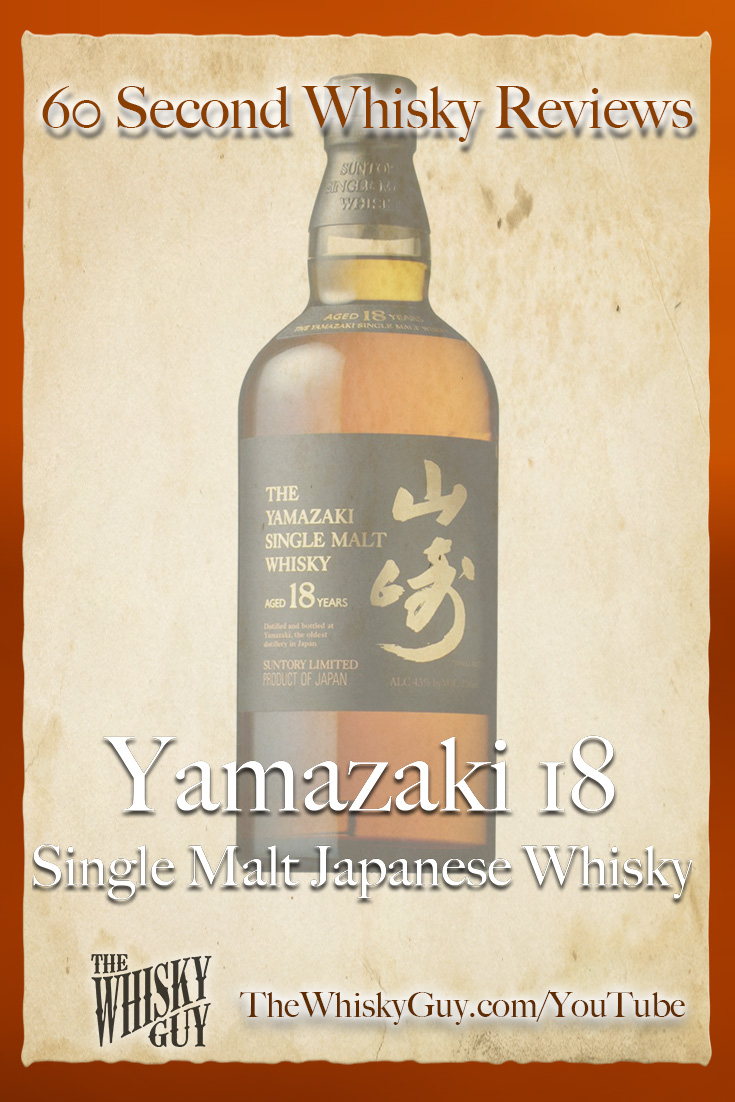 Should you spend your money on Yamazaki 18 Single Malt Japanese Whisky? Find out in 60 Seconds in Whisky Review #100 from TheWhiskyGuy! Watch and Subscribe at TheWhiskyGuy.com/YouTube