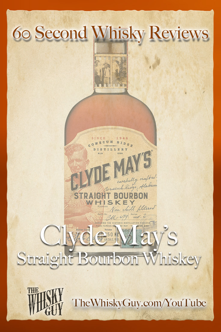 Should you spend your money on Clyde May’s Straight Bourbon Whiskey? Find out in 60 Seconds in Whisky Review #102 from TheWhiskyGuy! Watch and Subscribe at TheWhiskyGuy.com/YouTube